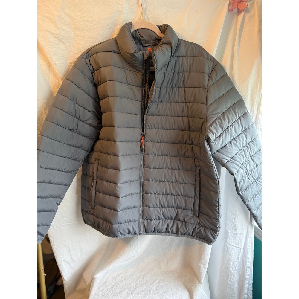 Ozark Trail Puffer Jacket Bundle Mens Large & Womens XS Gray Quilted Lightweight